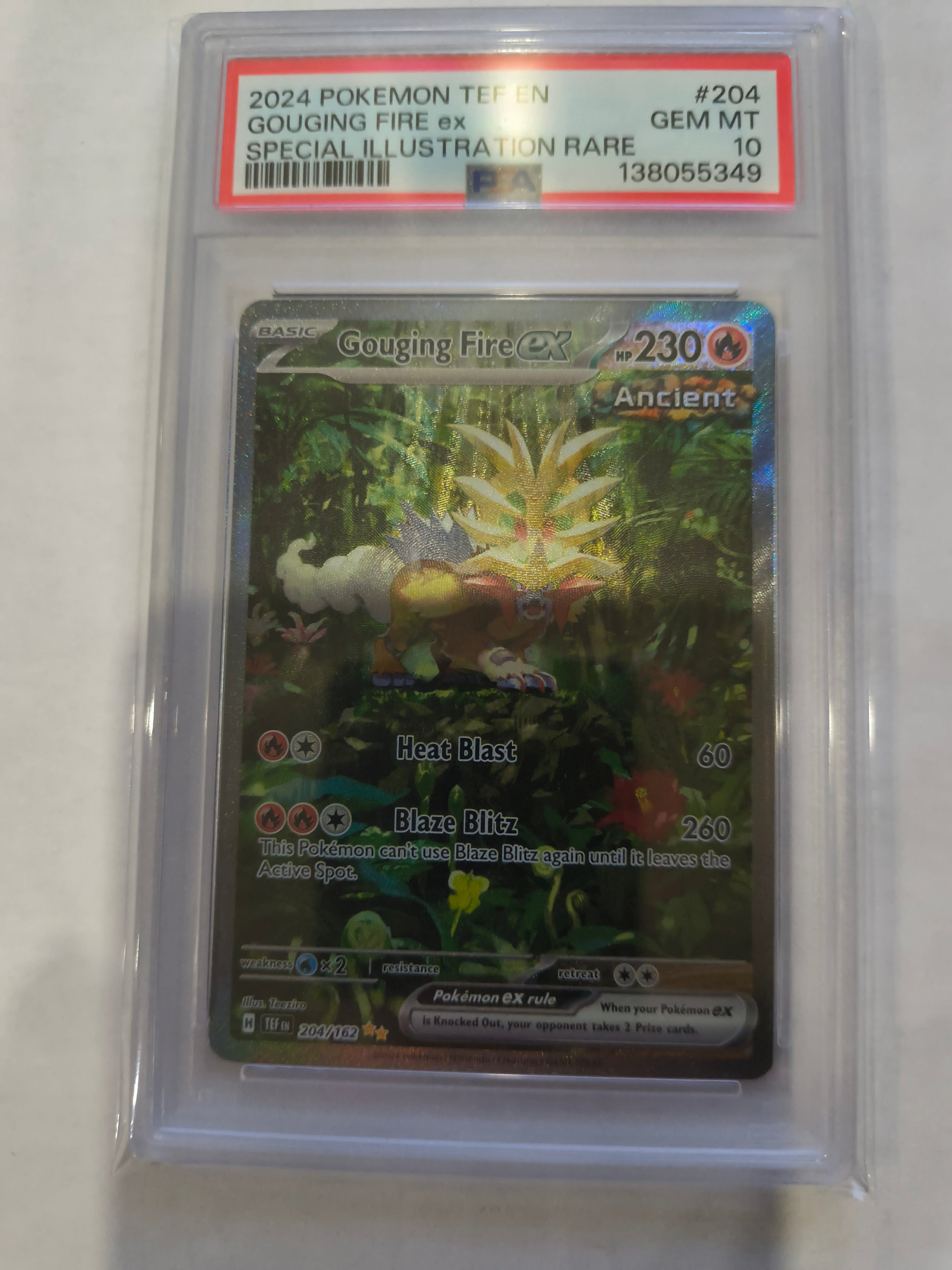 Pokemon: PSA 10 Special Illustration Rare Gouging Fire ex