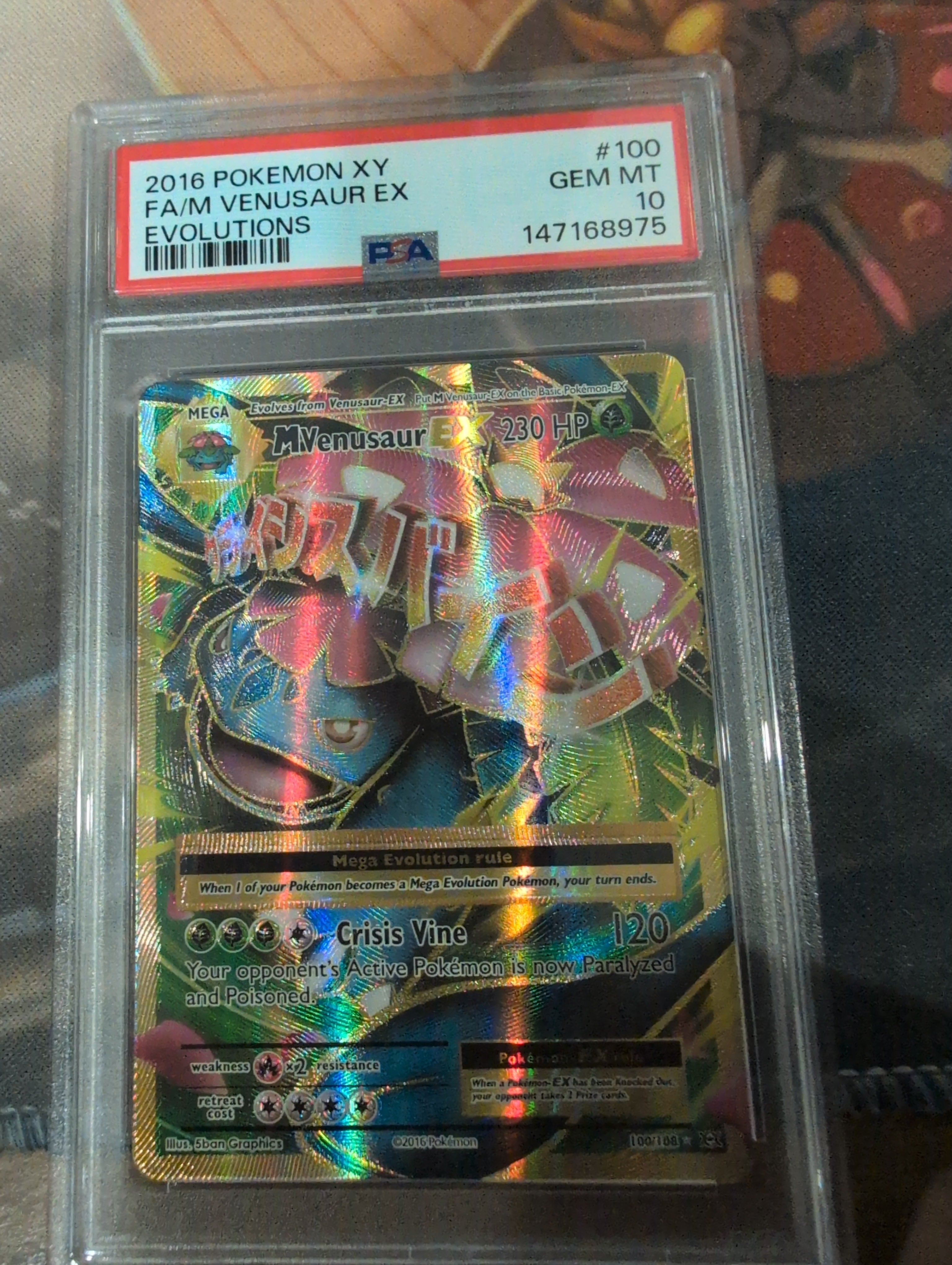 Pokemon: PSA 10 M Venusaur EX FA Evolutions