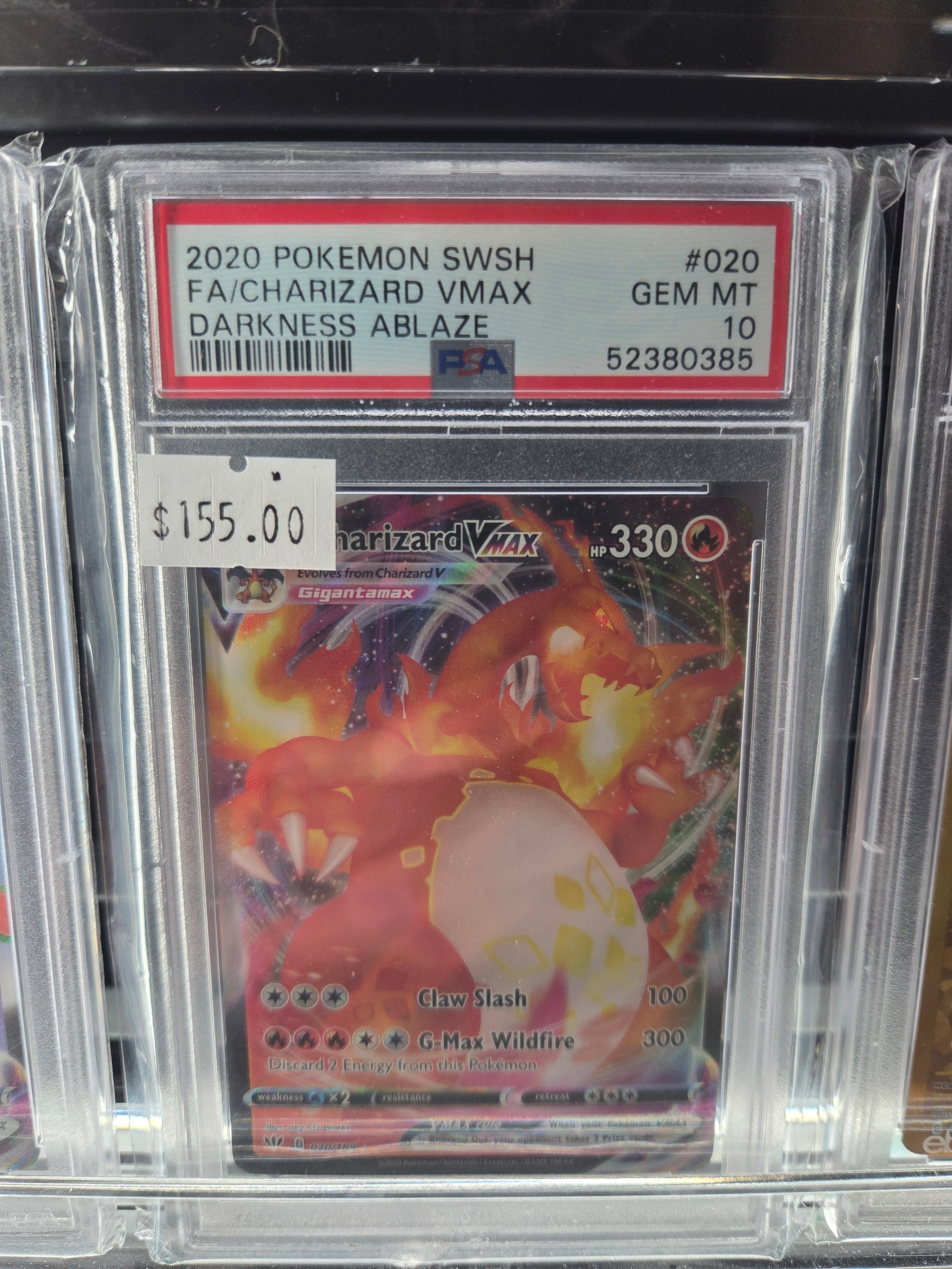 2020 POKEMON SWORD & SHIELD DARKNESS ABLAZE #020 FA/CHARIZARD VMAX DARKNESS ABLAZE Psa 10