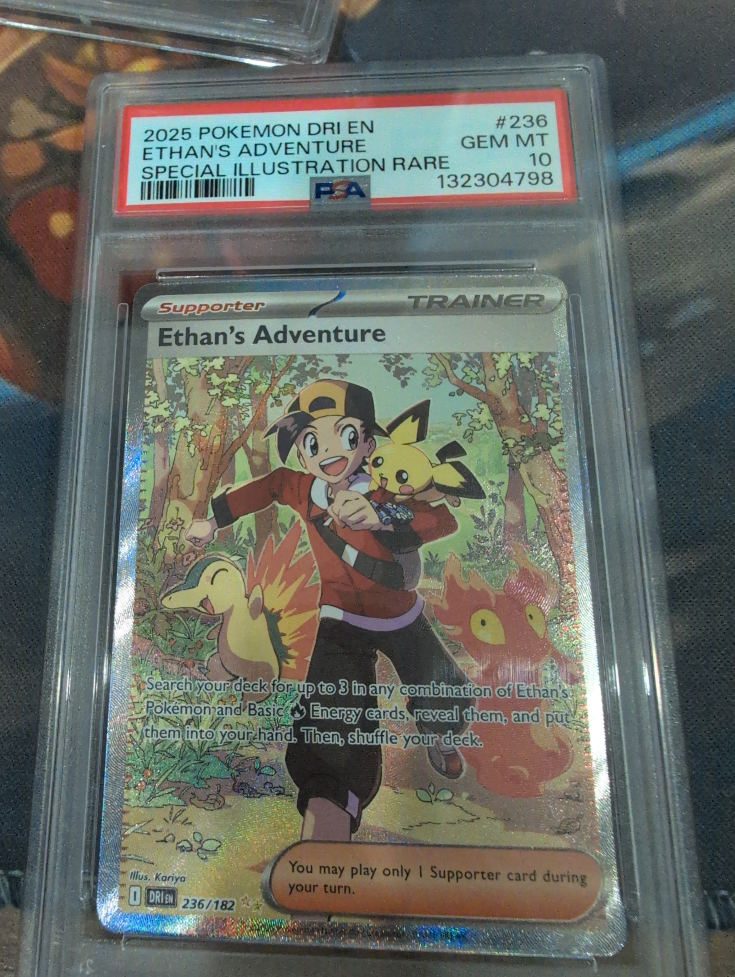 Pokemon: PSA 10 Ethan's Adventure SIR DRI