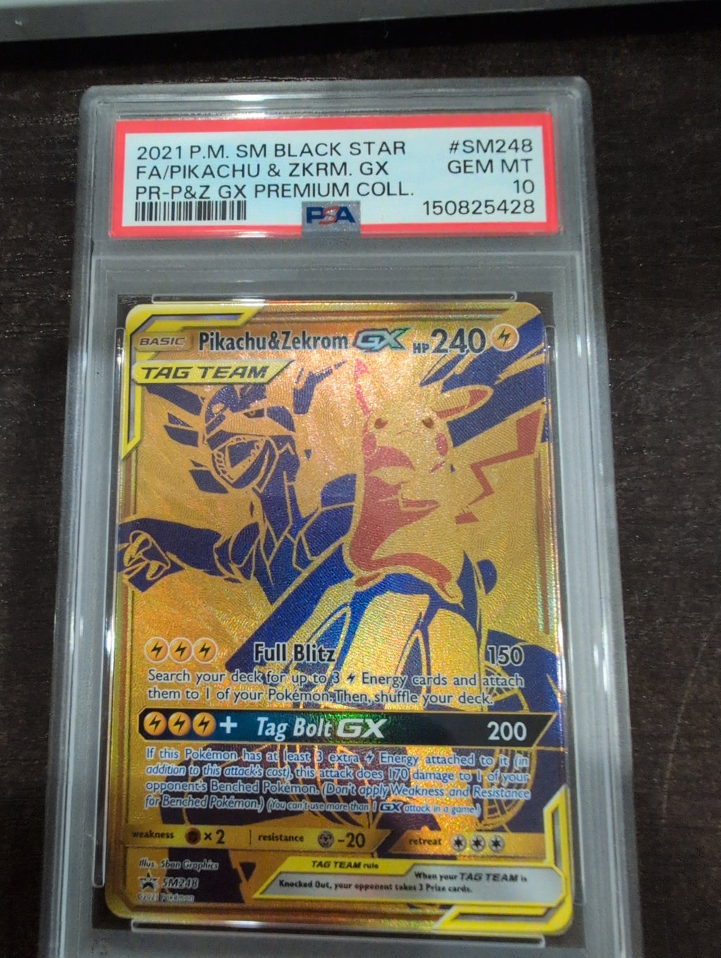 Pokemon: PSA 10 Pikachu & Zekrom GX SM248
