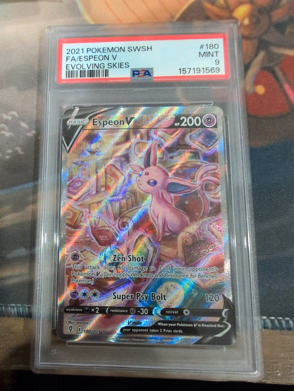 Pokemon: PSA 9 Espeon V ALT Evolving Skies