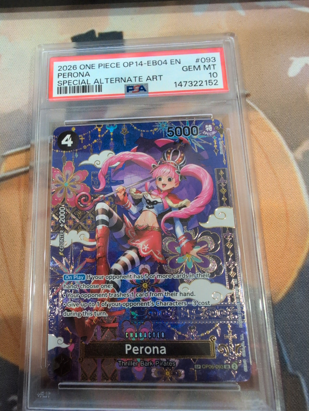One Piece: PSA 10 Perona Op14 Eb04 SP Alternate Art