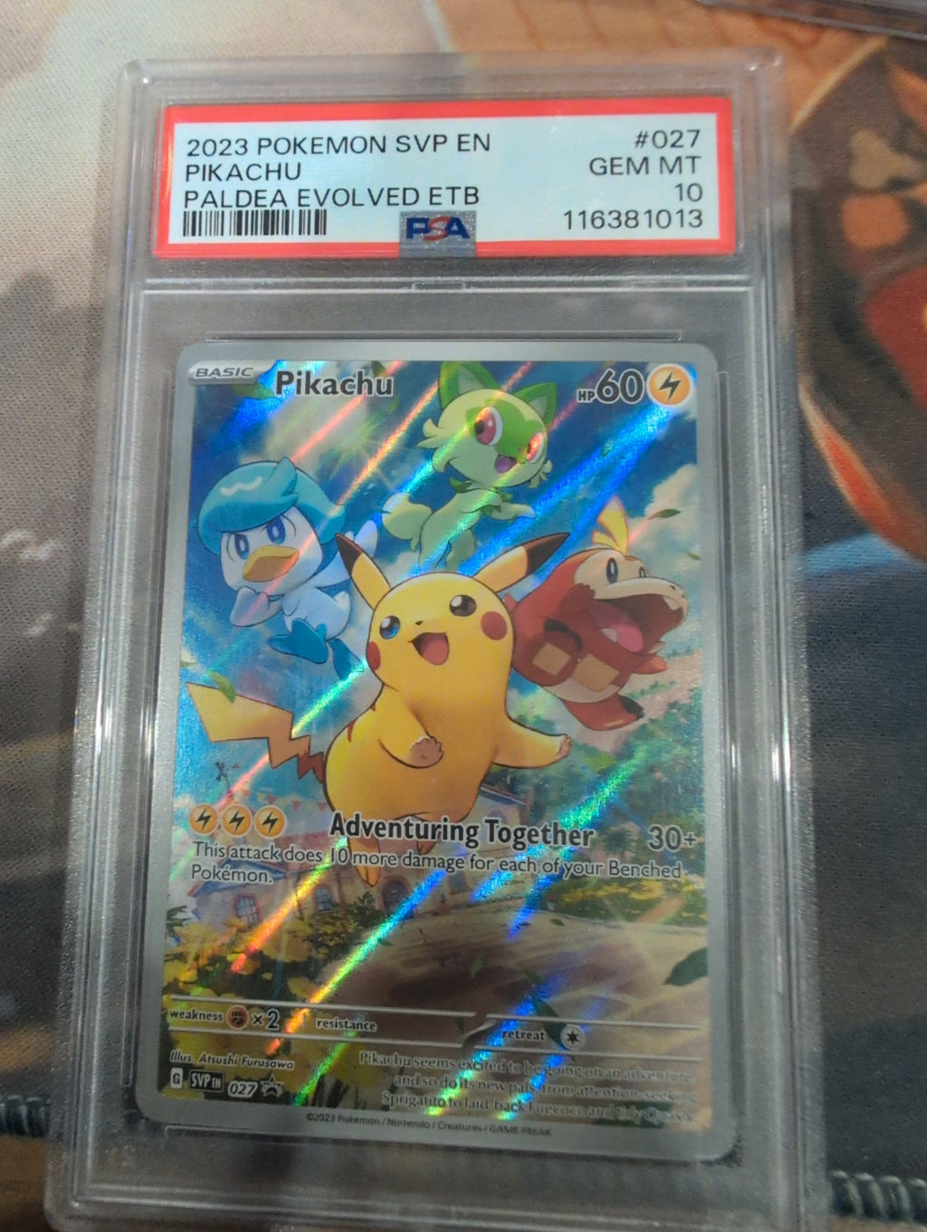 Pokemon: PSA 10 Pikachu Paldea Evolved ETB Promo